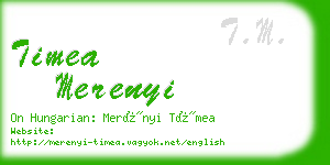 timea merenyi business card